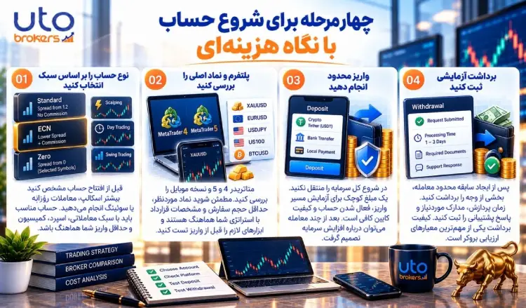 چهار مرحله برای شروع حساب با نگاه هزینه_ای