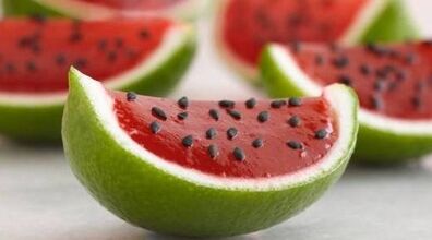 ژله هندوانه ای مجلسی رو اینجوری درست کن + طرز تهیه   