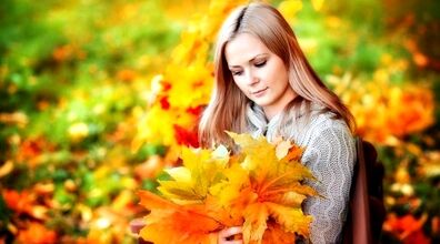 ایده های ژست عکاسی با برگ پاییزی! + عکس 