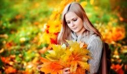 ایده های ژست عکاسی با برگ پاییزی! + عکس 
