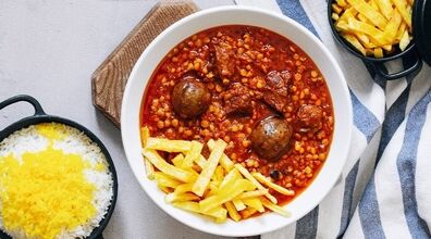طرز تهیه خورشت قیمه سیب زمینی مجلسی | آموزش پخت مرحله به مرحله