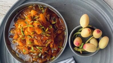 دستور پخت  مربای پوست پسته مجلسی + نکات 