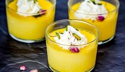 دسر ساده و خوشمزه زعفرانی | آموزش دسر زعفرانی ساده