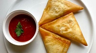 سمبوسه سیب زمینی خوشمزه و ساده به روش بازاری + طرز تهیه