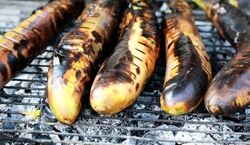 بادمجان کبابی رو به همین راحتی پوست بکن + فیلم 