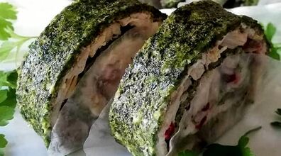 رولت کوکو سبزی به روش مجلسی و با طعم بسیار عالی + طرز تهیه 