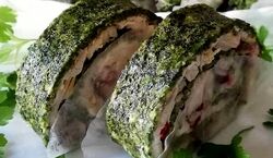 رولت کوکو سبزی به روش مجلسی و با طعم بسیار عالی + طرز تهیه 