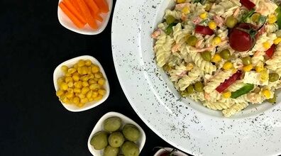 طرز تهیه سالاد ماکارونی ساده خانگی با کمترین مواد | سالاد ماکارونی رو اینجوری بپز