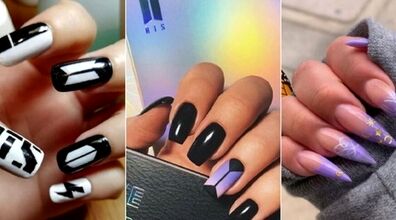 20 مدل ناخن جدید و خفن با طراحی BTS + عکس برای ایده